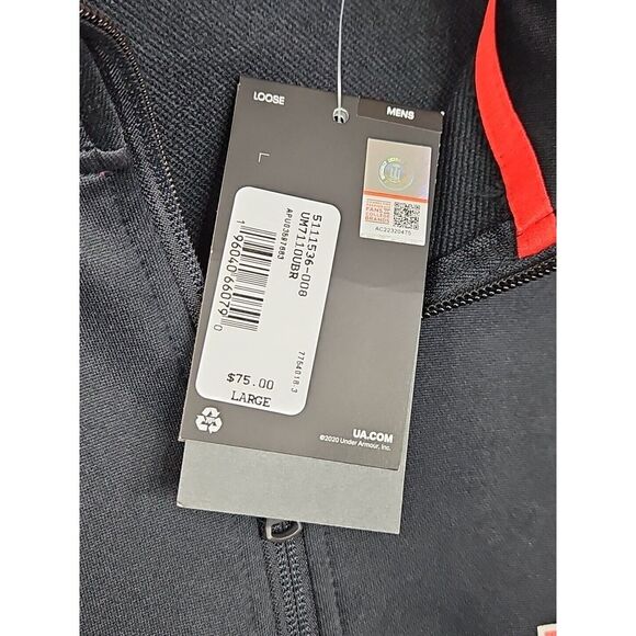 Under Armour Texas Tech Red Raiders 1/4 Zip Pullover Mens Size Large Black Nee - Picture 4 of 7